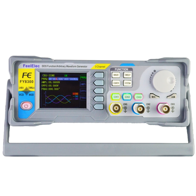 FY8300S 20M 40M 60M 3 Channel DDS Function Signal Arbitrary Waveform Generator 4-Channel TTL Frequency Sweeper Output Meter VCO