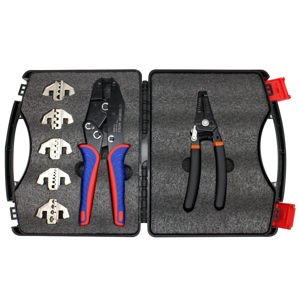 Ratchet crimping pliers quick change pliers clamp cable duct / plug / insulated terminal kit multifunctional Hand tool