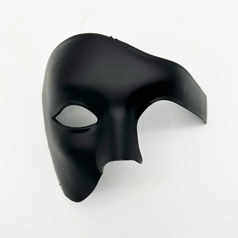 Masque d'Halloween pour hommes, demi-masque de fantôme créatif, accessoires de costume de carnaval, masade de Tim, cosplay d'opéra, mode