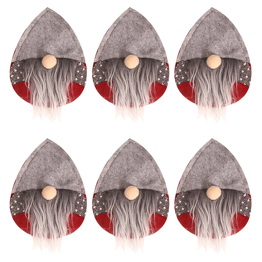 

6Pcs Christmas Silverware Holder Soft Fabric Cutlery Pouch Ideal for Christmas Party Table Decoration Winter Festival Supplies