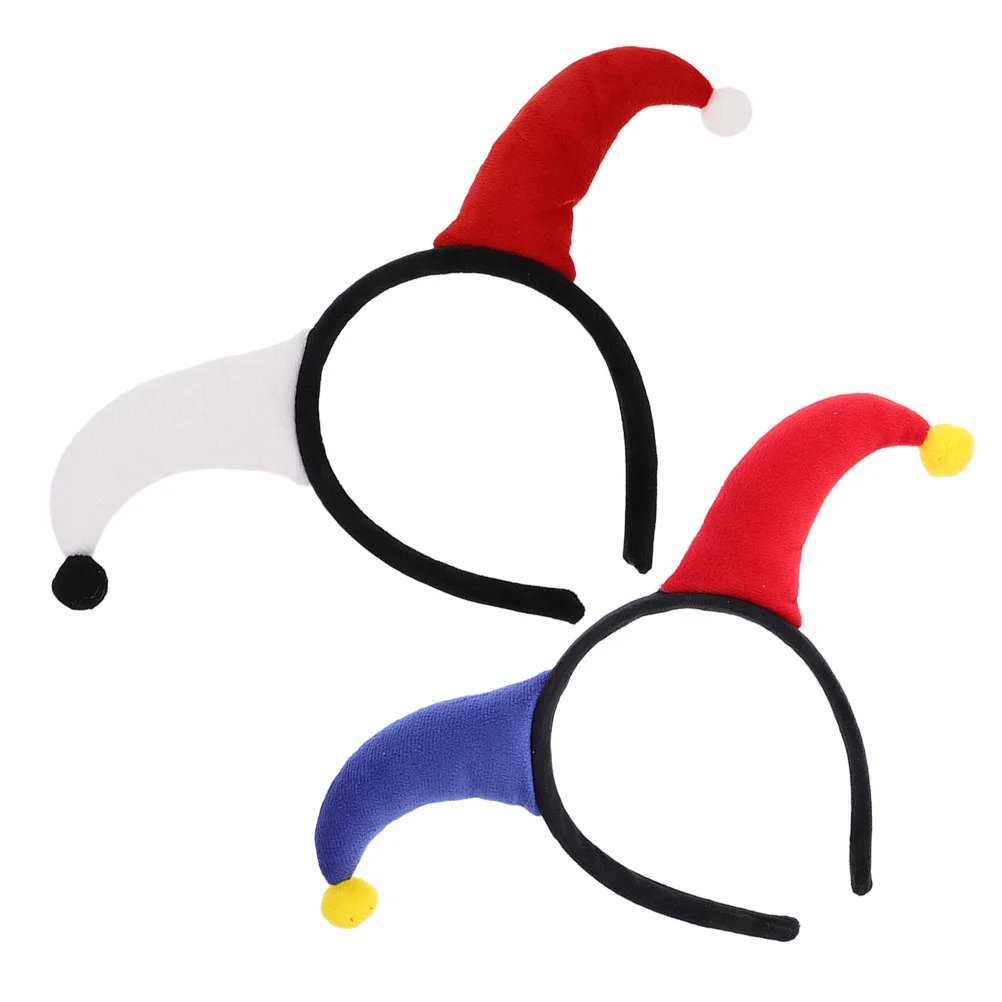 2pcs 광대 머리띠 귀여운 기발한 디자인 파티 액세서리 카니발 의상 마디 그라 할로윈 코스프레 소품 남성 여성용