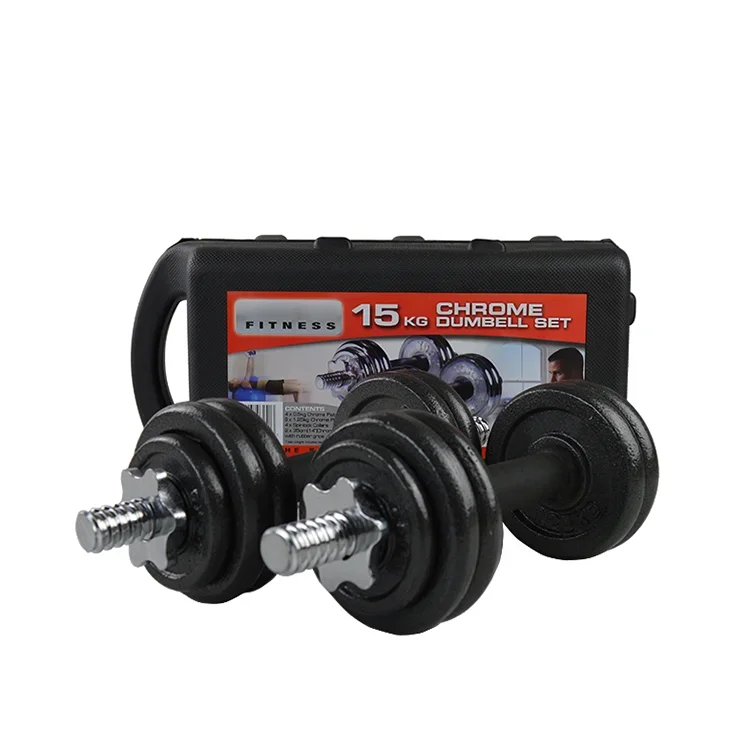 New Product Dumbbell Set Manufacture Supply Baking Paint 15kg Gym Equipment Dumbbell Set Gift Box Adjustable Dumbbell For Streng