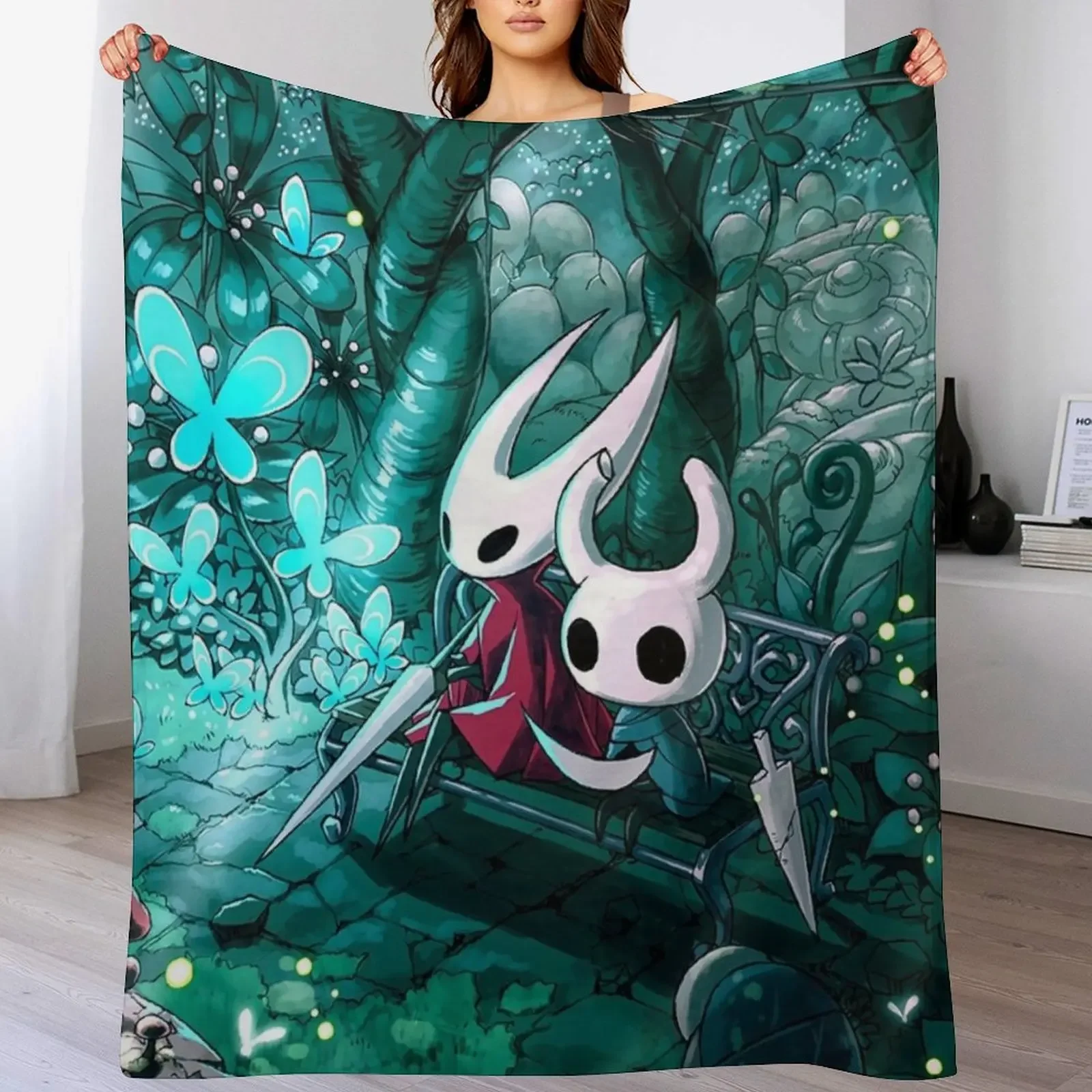 hollow knight Throw Blanket Cute wednesday Summer Blankets