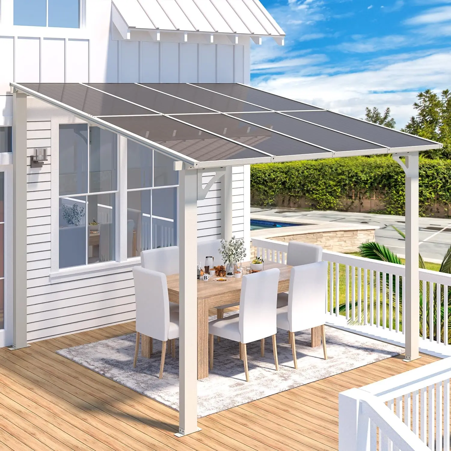 

Белая белая беседка из белого цвета размером 8 x 8 футов, небольшие настенные перфоли и беседки на распродаже, металлическая беседка для открытого патио