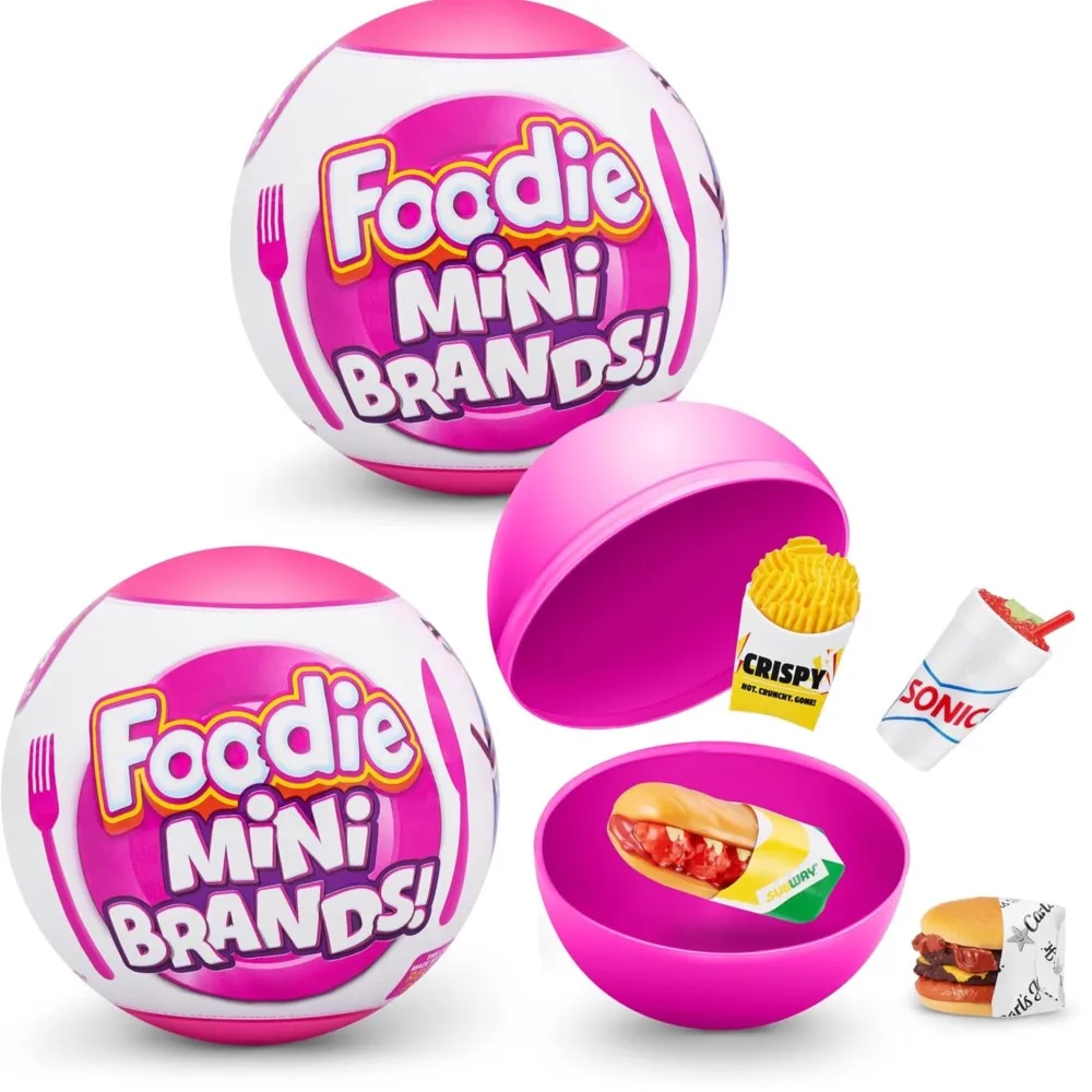 

(2 Pack) 5 Surprise Foodie Mini Brands by ZURU Mystery Capsule Real Miniature Brands Collectibles Fast Food Toys (2 Pack