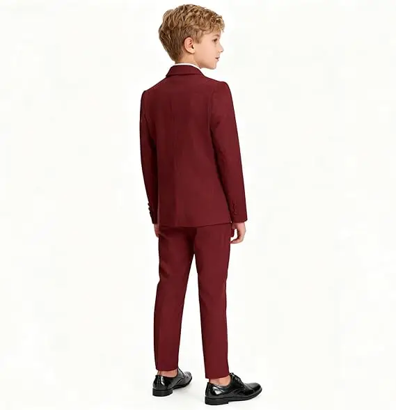 Children's Suit Set Autumn Winter Fashion Handsome Boy Event Hosting Catwalk Performance Costume Flower Boy Formal Wear