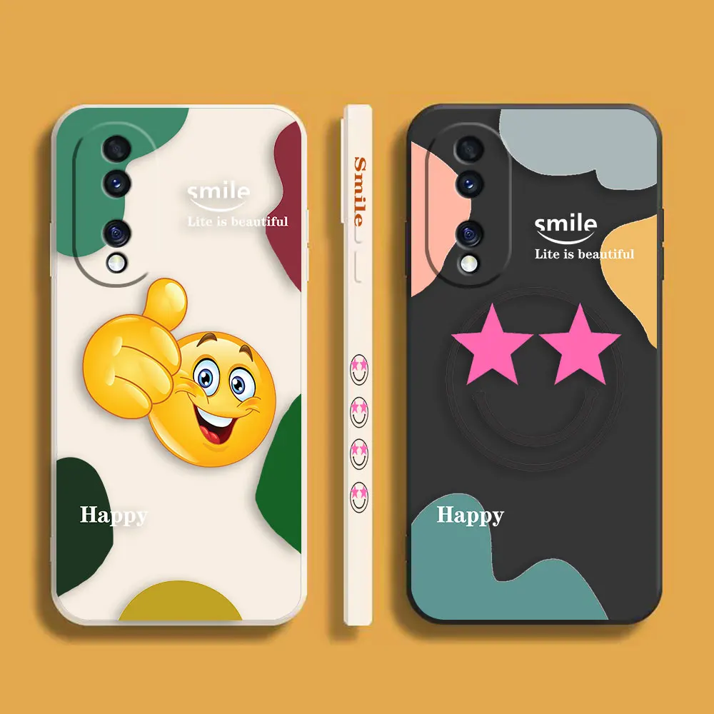 Happy Smiling Face NO.1 Phone Case For Huawei Y7 Y7A Y7P Y8P Y9 Honor 8X 9 9X X9A 10 10i 20 50 70 90 LITE PRO Case Funda Shell