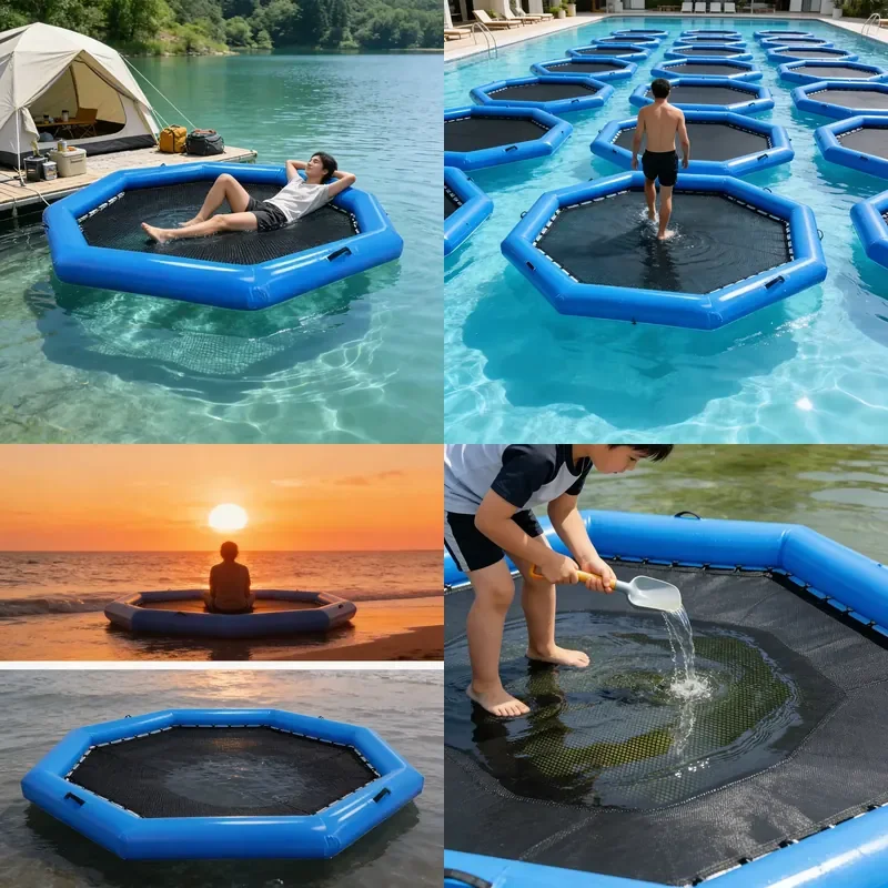 Premium Water Recreation Platform Float Lounger Floats & Rafts for Adults and Kids Water Fun at the Beach