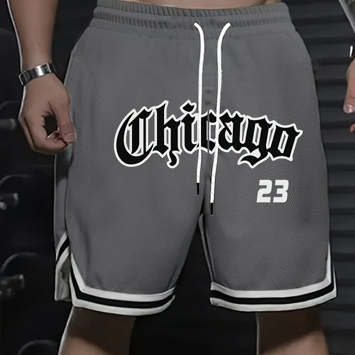 Chicago 23 Print Casual Sport Drawstring Shorts - Comfortable, Lightweight, Breathable, Quick-Drying, Relaxed Fit, Elastic Waist