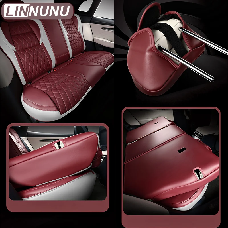 LINNUNU Fit for Extremely Krypton ZEEKR 001 Car Seat Cover leather Auto Seat Protector Vehicle Cushion four season Accessories