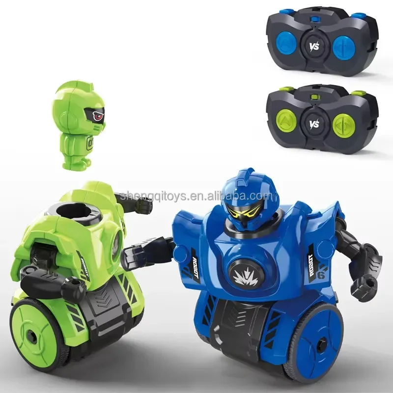 RC Robot Boxing Toy DIY Assembly Interactive Fighting Game with Ejection Seat Sound Effects Educational Gift for Kids Boys