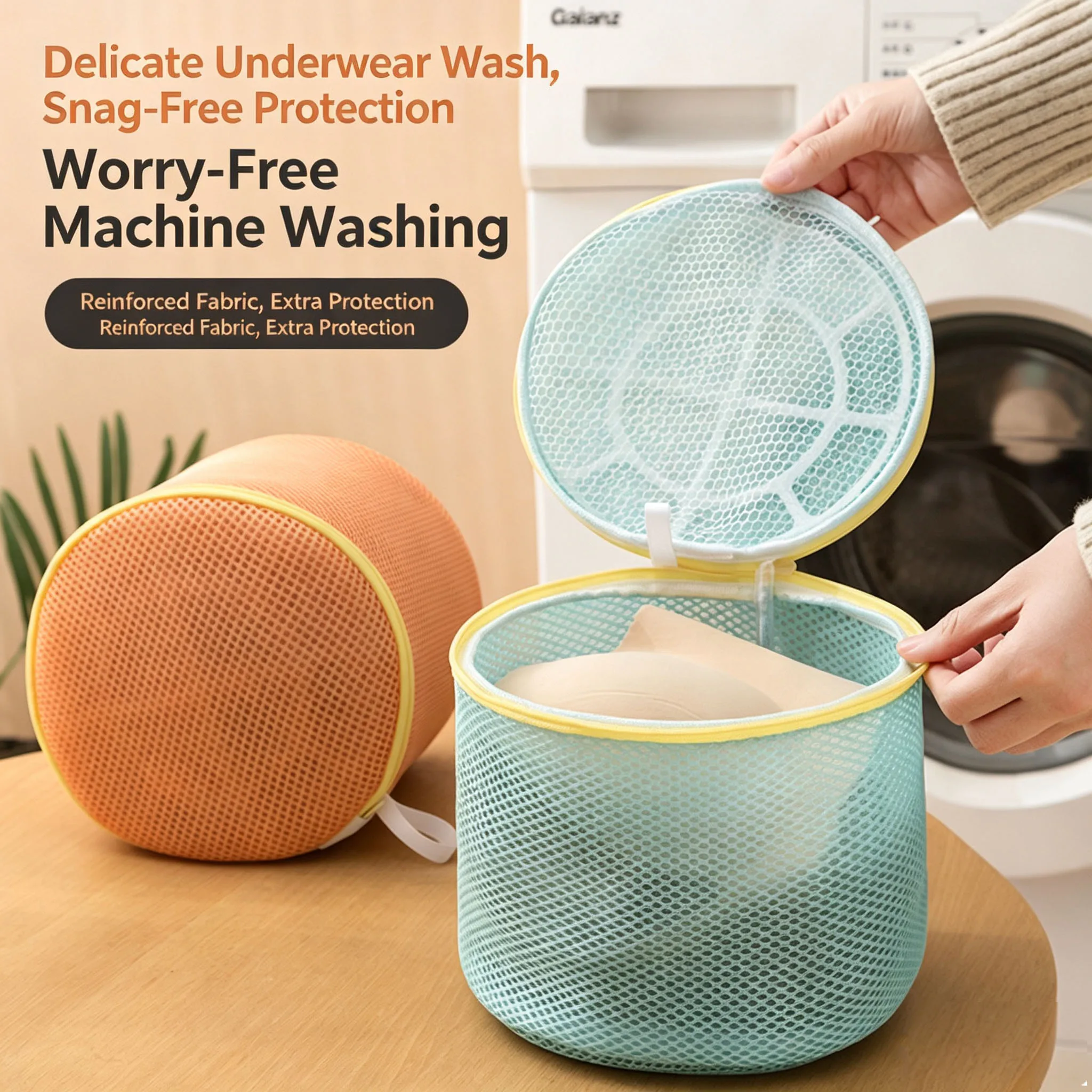 Bra Washing Bag, Special Laundry Mesh Bag for Washing Machine, Anti‑Deformation Underwear Protector Pouch, Reusable Fine Mesh La