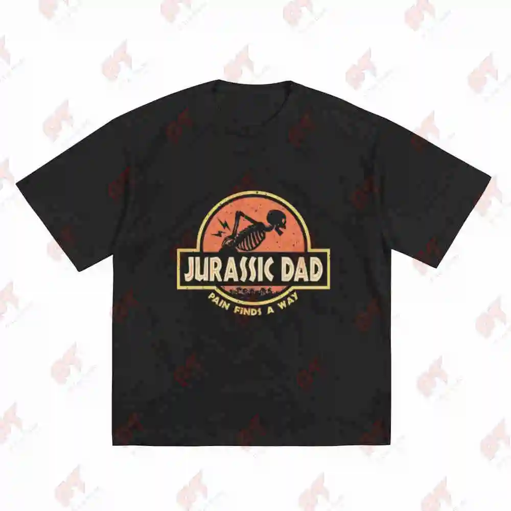 Jurassic Dad Skeleton Short Sleeve Tee 100% Cotton T-Shirt
