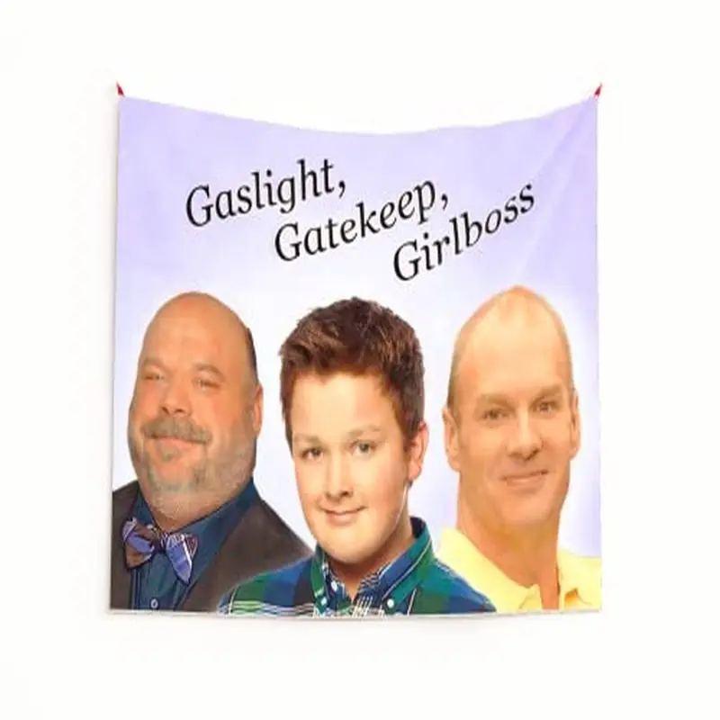 VIKAMA Funny Gibby Internet Celebrity Meme Character Tapestry Trend Slogan Wall Hanging Dormitory Bedroom Atmosphere Tapestry