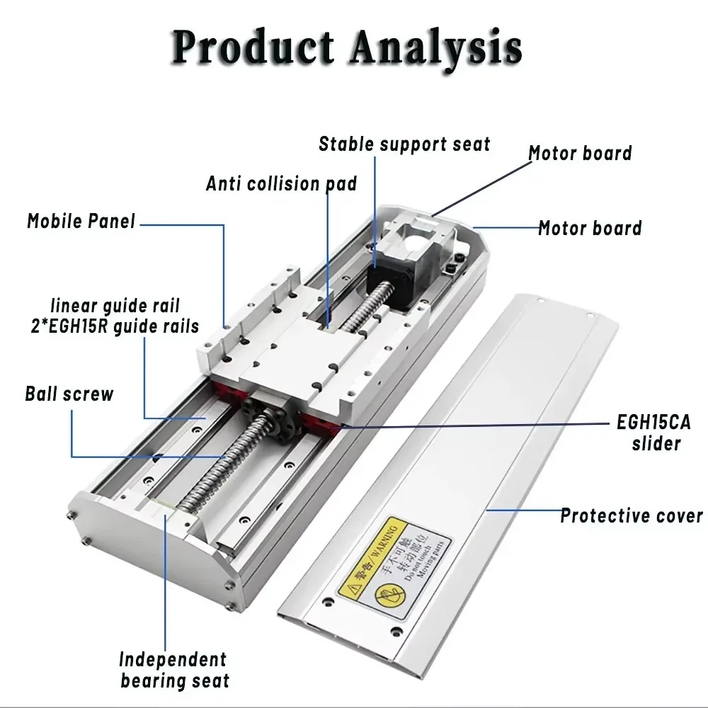 135MM width Heavy Semi-Enclosed Module Sliding Table 15MM Guide 4Pcs HGH15CA Sliders Workbench Linear Module Replace TOYO