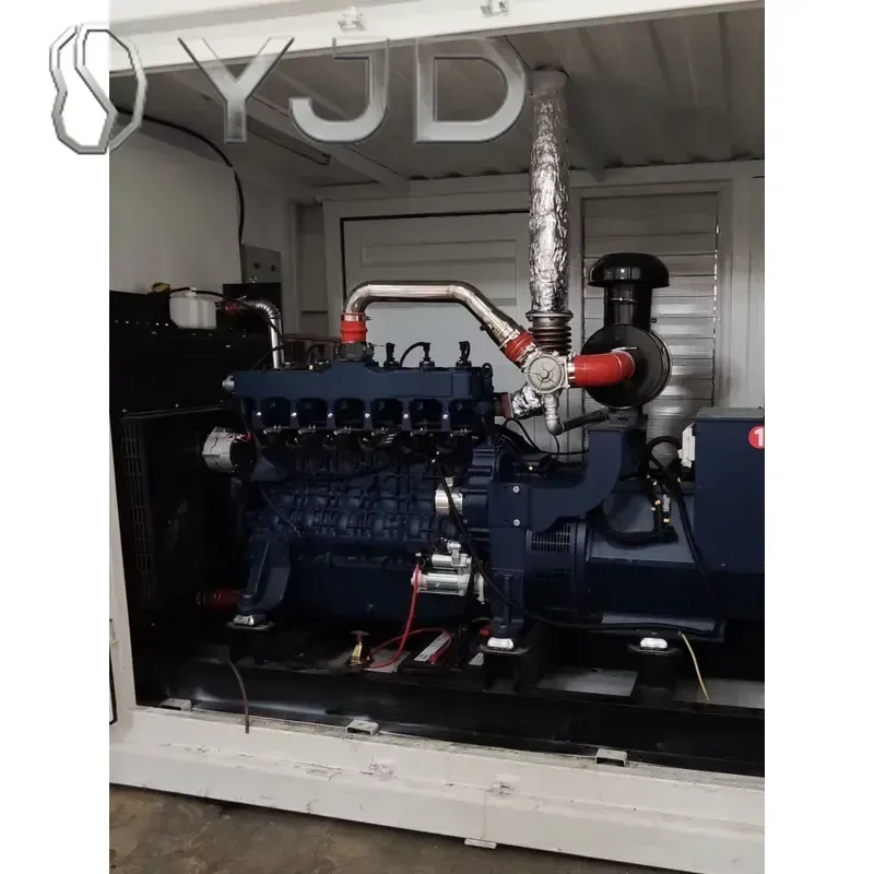 1250kVA Syngas Natural Gas Biogas Engine Water-Cooled 80% Efficiency 380V Iron Material 1500 RPM for Generator