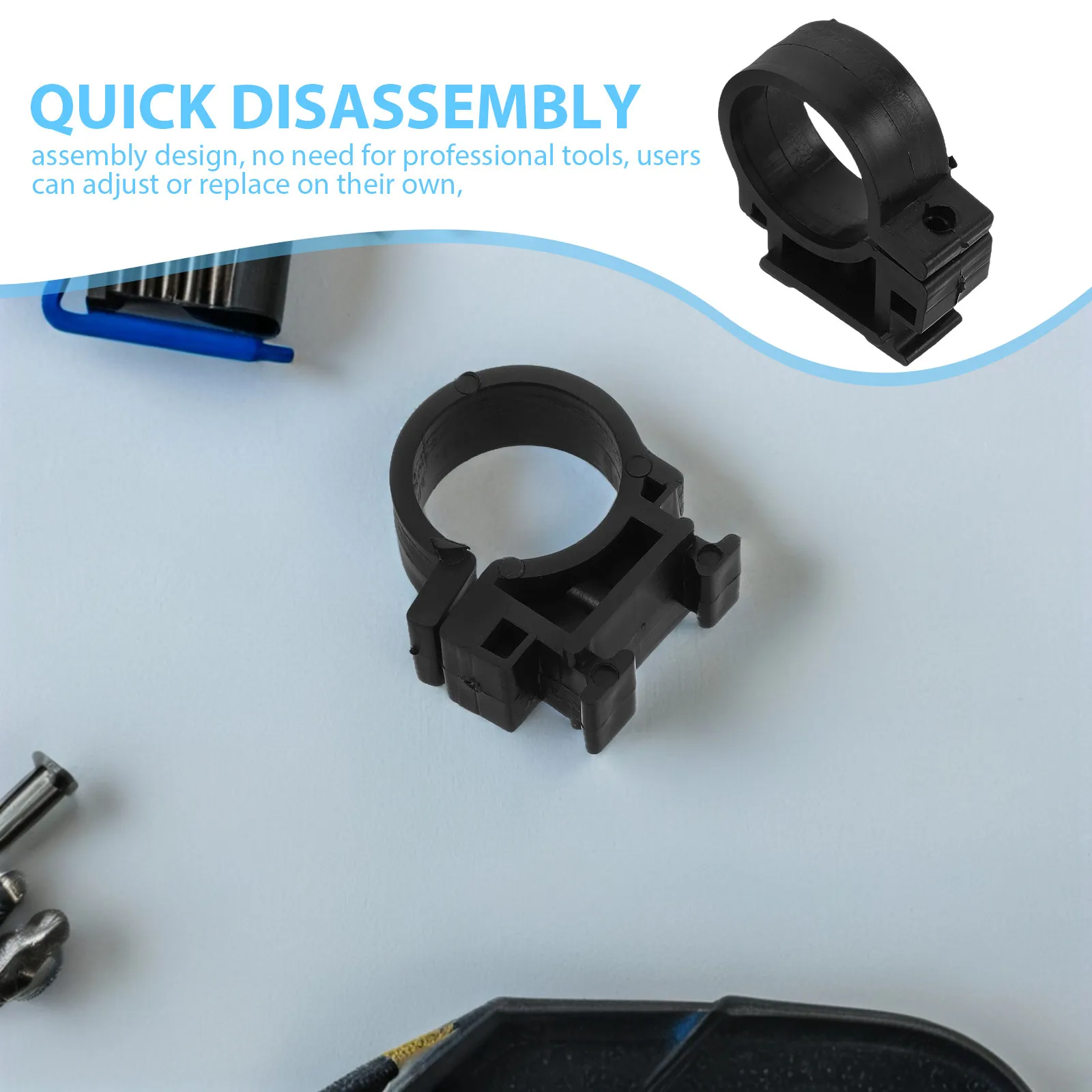 12Pcs Electric Bike Headlight Instrument Panel Bracket Clip Secure Clamp for Scooter Headlight Mounting Replacement