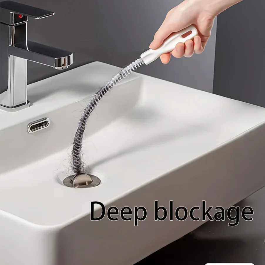 Escova de dragagem de tubulação de água, dispositivo de dragagem de esgoto, limpador de cabelo, lavagem facial, água, dreno de chão de piscina, escova de limpeza