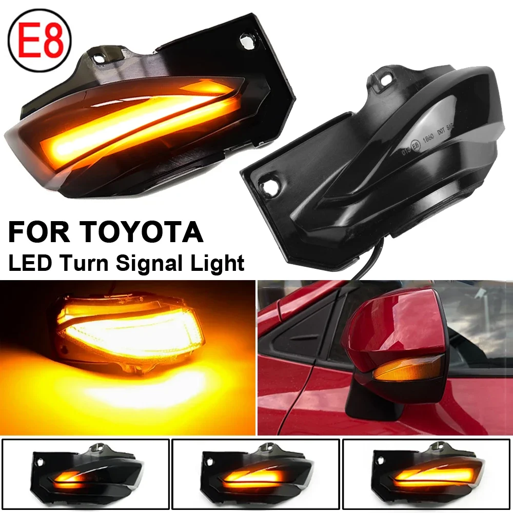 LED Dynamic Side Mirror Indicator Blinker Sequential Light For Toyota Corolla Sienta XP170 Yaris XP210 2019 2021