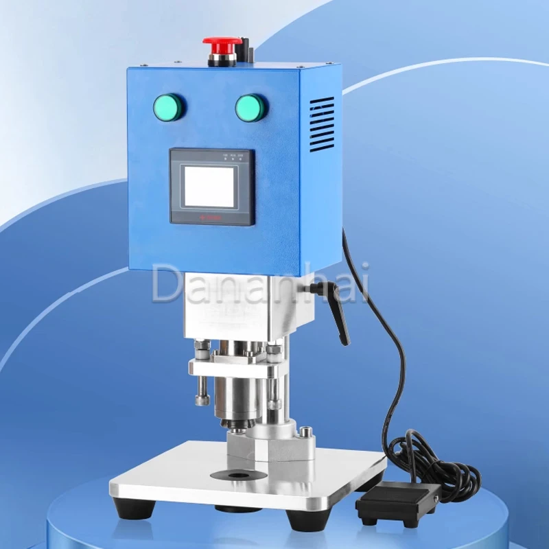 Electric Ring Glass Bottle Pneumatic Capping Machine Commercial Amperex Sealing Machine 20/15/13MM