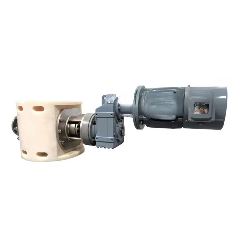 

Food grade nylon rotary valve, star unloader for lithium battery powder, round mouth ash unloading valve