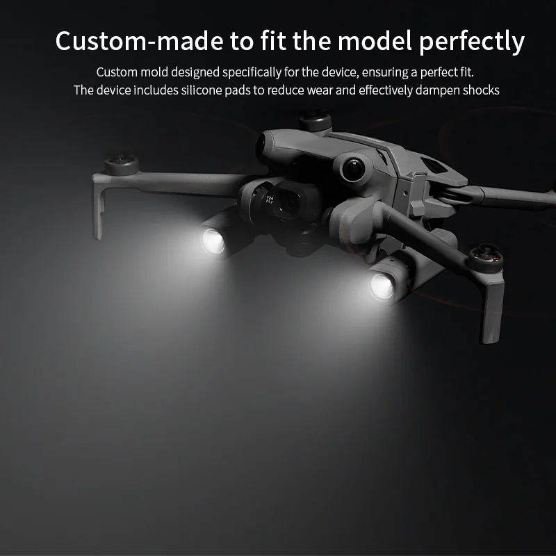 Rechargeable Searchlight for DJI Mini 4/5 Pro Drone Accessory Searchlight LED Night Flight Signal Light Flashlight Dual Light