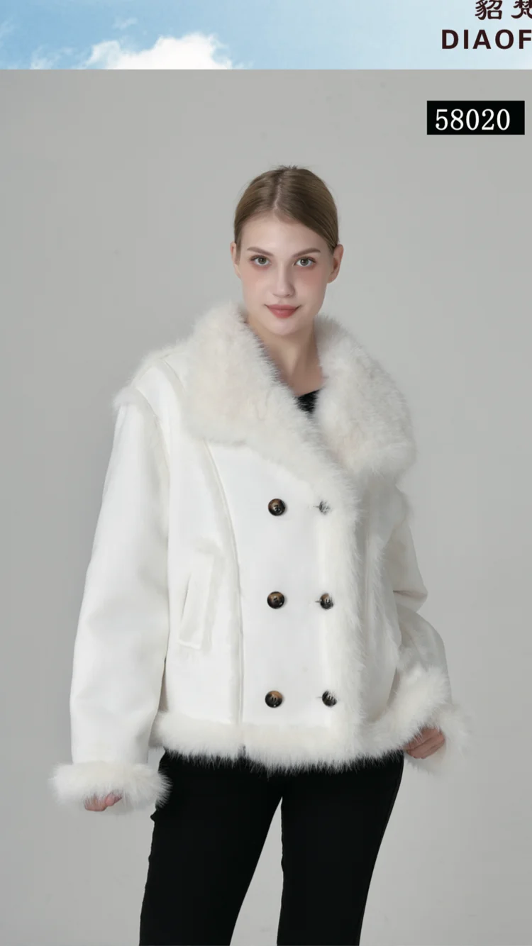 winter women fake fur jacket mink fur coat faux fur jacket