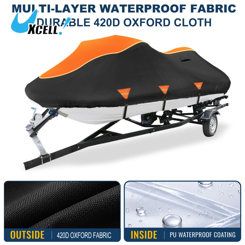Uxcell Waterproof Yacht Cover For Jet Ski Cover Custom 420D Oxford Anti-UV Cover For Yamaha VX Cruiser Cruiser HO 2021-2024
