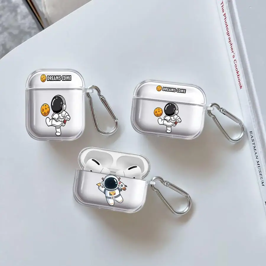 

Astronauts In Space Clear Earphone Cases Cover Case For Airpods Pro 1 Pro2 3 2 Pro3 4
