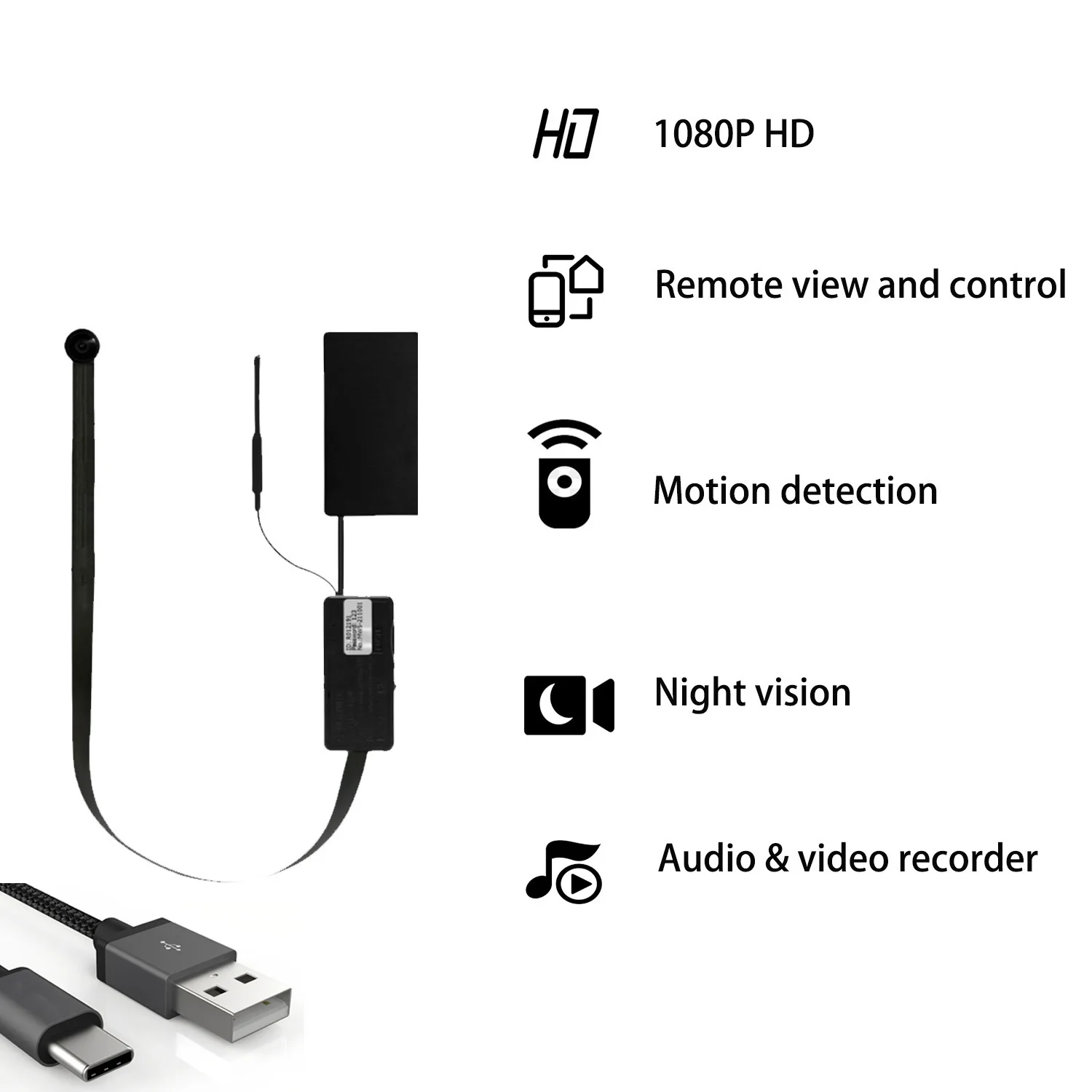 1080P HD Mini WI-FI DIY Camera 110° Wide Angle SD Card Storage Support Remote Viewing Motion Detection Cam Recorder