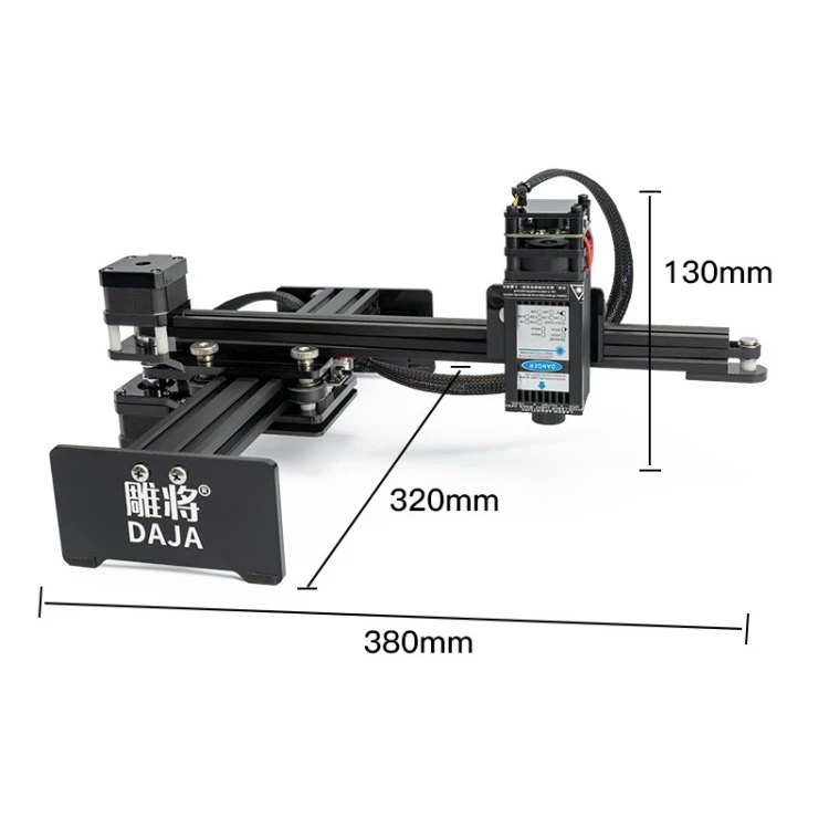 Original DAJA D2 5.5W 17x20cm Engraving Area 360 Degrees Rotation DIY Laser Engraver Carving Machine Metal engraving machinery