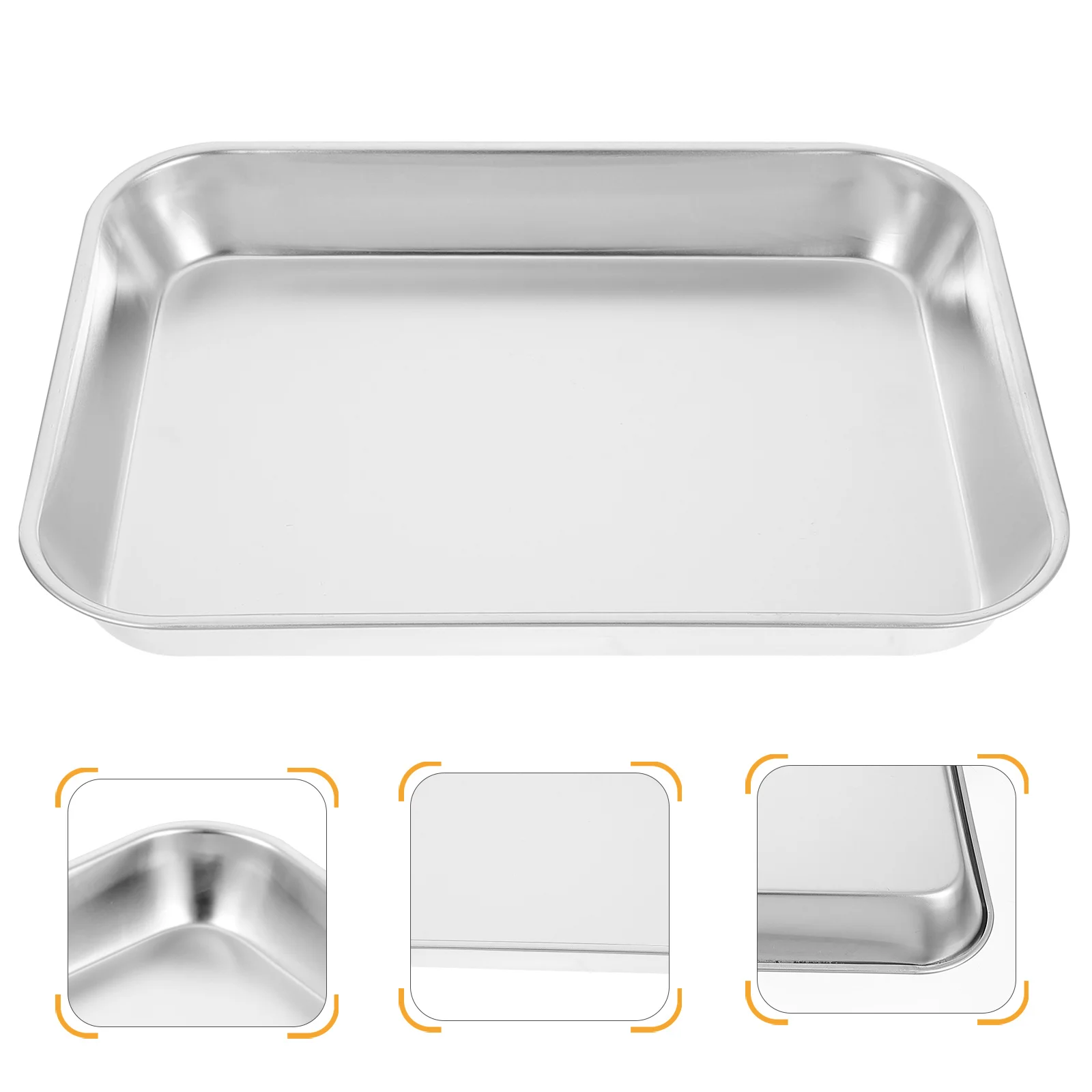 

Stainless Steel Surgical Tray Square Plate Medical Instrument Storage Medical Dressing Change Tray