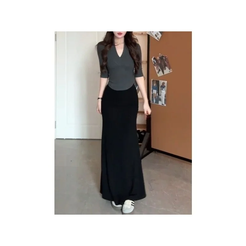 Elastisches Dr. Pure Desirable Spicy Girl Sommer 2022, neues Sle, kleine Größe, bodenlang, asymmetrisch, schlankmachend, hohe Taille, S...