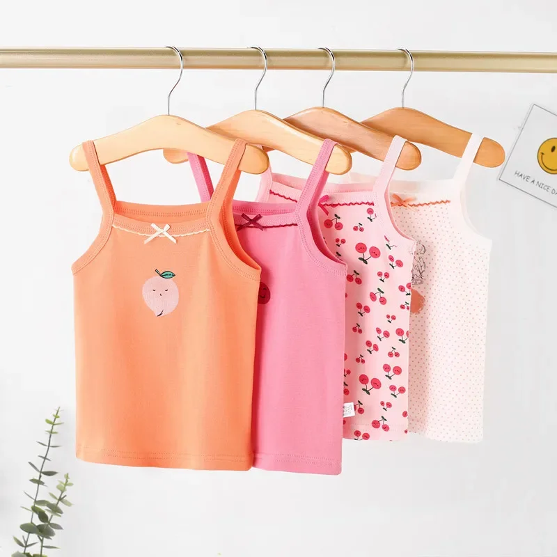 Camisetas sin mangas de algodón para niñas, ropa interior de varios estilos para niños, sujetador para adolescentes, chalecos para niños de 10 a 12