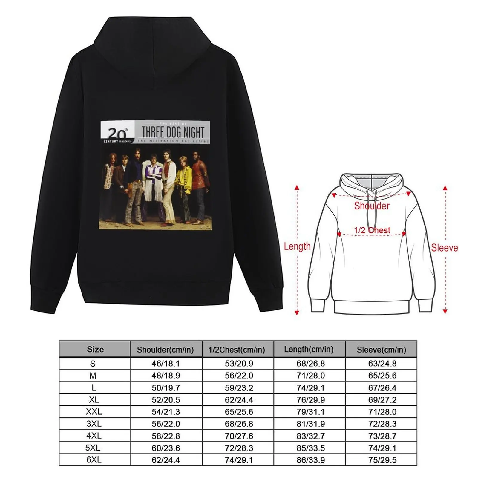 20th Century Masters The Millennium Collection The Best Of Three Dog Night Hoodie mens clothes autumn japanese hoodie