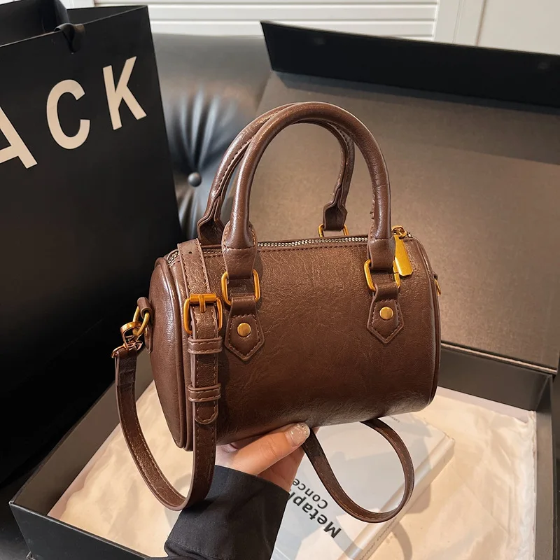 Women's Bag 2026 Handbag Vintage Hobos Small Exclusive Pouch and Purse Versatile Crossbody Bag Boston Shoulder Bag