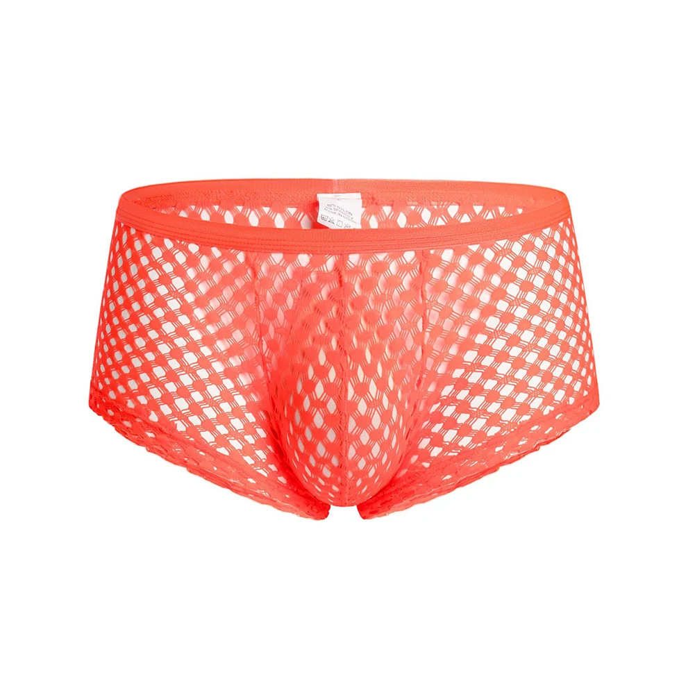 

Men Lightweight Breathable Mesh Hollow Boxer Shorts See Through Fishnet Shorts Underwear Trunks Cooling For Summer