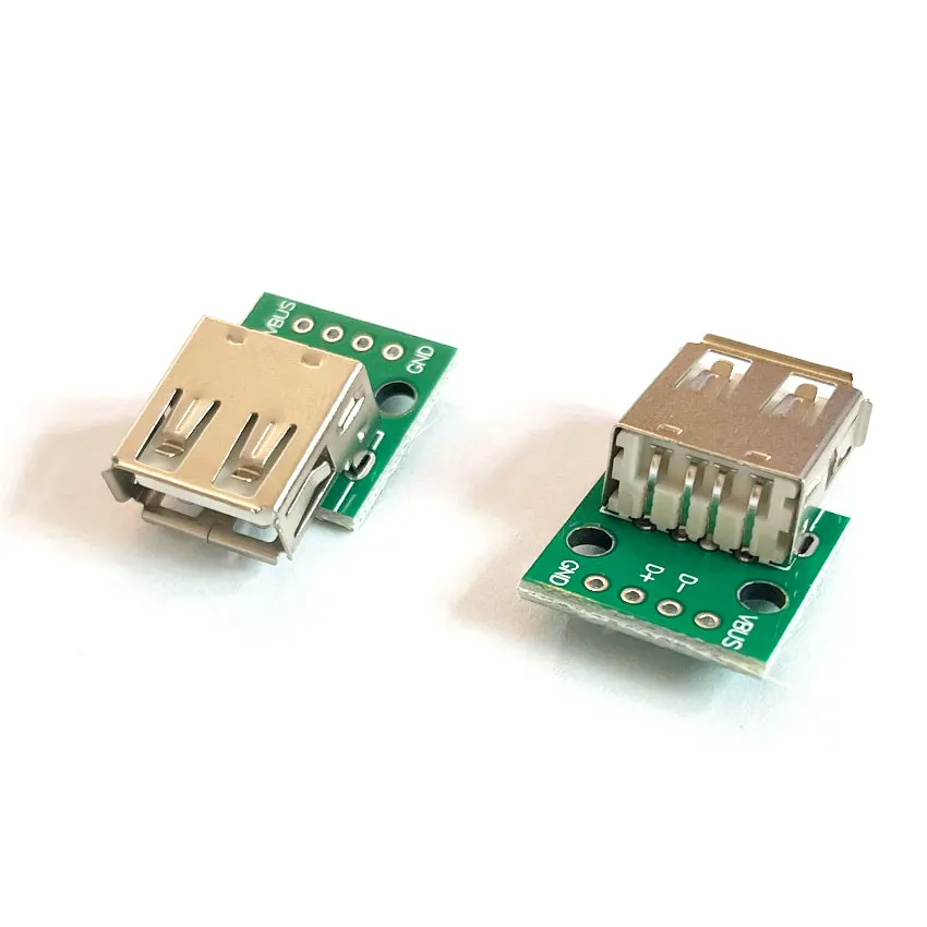 1-10PCS Micro  USB 2.0  A Female USB B Connector Interface to 4P 2.54mm DIP PCB Converter Adapter Breakout Board