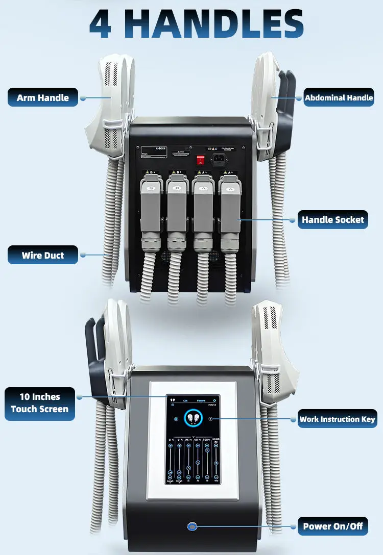 เครื่องกระตุ้นกล้ามเนื้อพกพา Emszero Ems Neo 4 หัว สร้างกล้ามเนื้อ กระชับสัดส่วน ยกกระชับก้น เครื่องสลายไขมัน