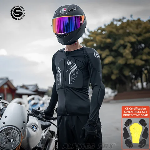 SFK New Men's Motorcycle Jacket Soft Summer Breathable Armor Clothes Riding Equipment With CE Body Protective Gears Accessories