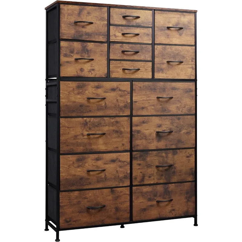 

Tall Dresser for Bedroom, Fabric Dresser Storage Tower with 16 Drawers,Chest of Drawers Organizer Unit, Storage Cabinet,Hallway,