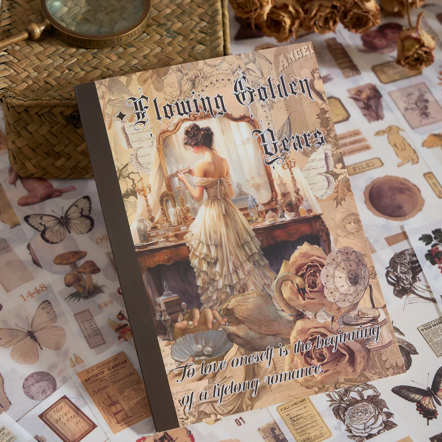 ألبوم ملصق واشي مقطوع بالقالب كبير الحجم مكون من 24 قطعة، مثالي لسكرابوكينغ المبتكر وزخرفة المجلات