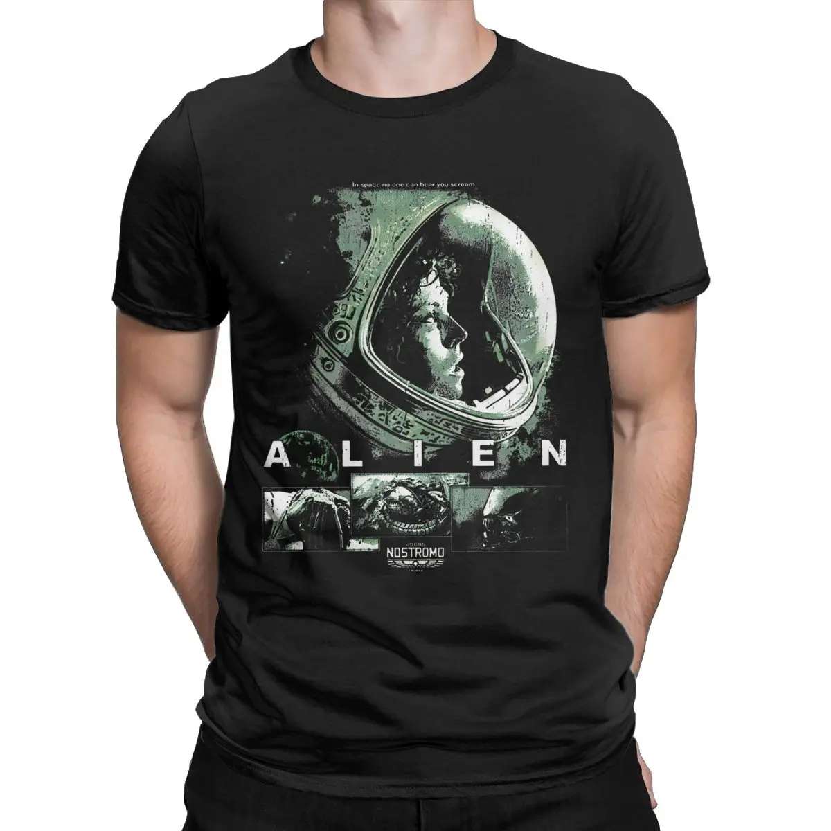 Men Aliens Xenomorph Movie Horror T Shirt Death Cotton Clothing Vintage Short Sleeve O Neck Tee Shirt 4XL 5XL T-Shirts