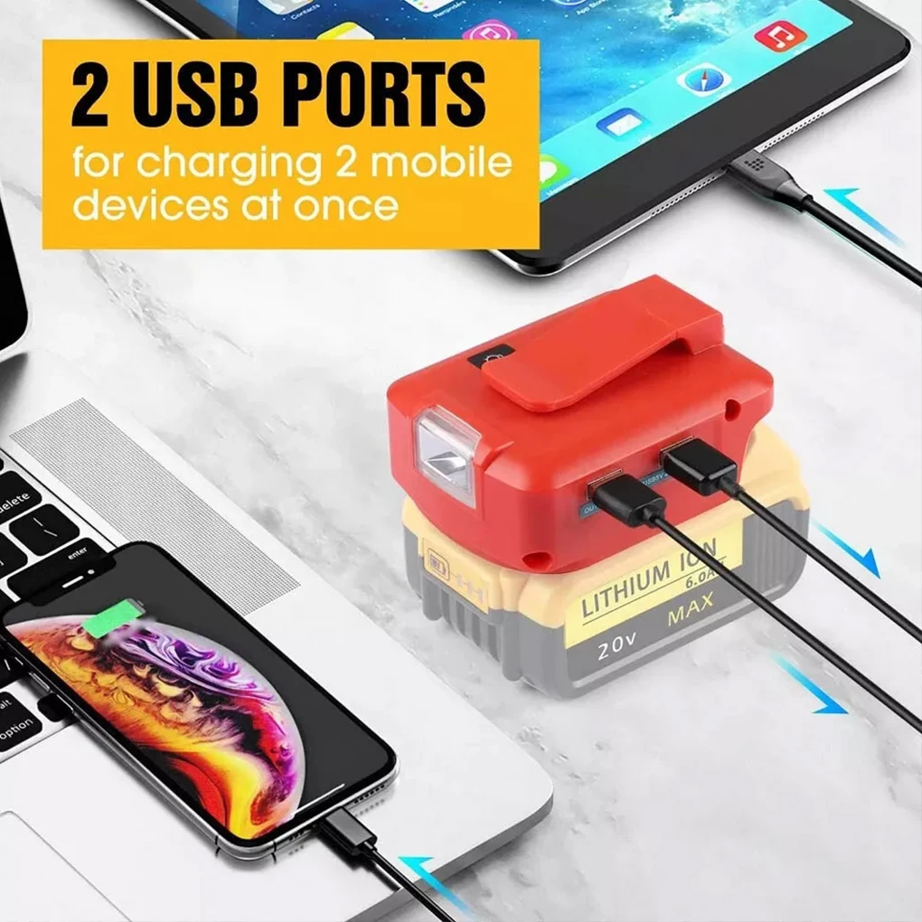 Compatible Model USB Charger Adapter For MILWA UKEE Li Ion Battery With Clip Battery Adapter