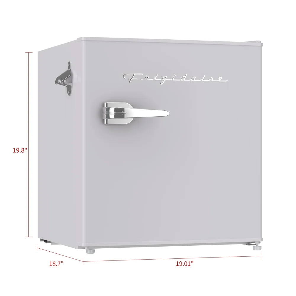 Mini réfrigérateur rétro de 1,6 pi3, avec ouvre-bouteille latéral, réfrigérateur Compact à économe en énergie, rangement pour dortoir de bureau