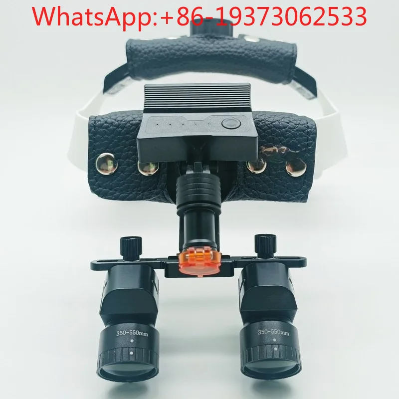 5 Times Head-mounted Corner Magnifying Glass Anti-fog 5W Concentrating Headlight ENT Dental Pupil Distance Adjustable