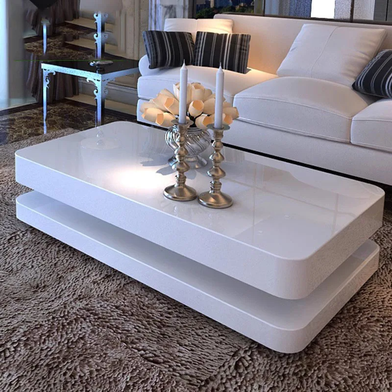 

Design Living Room Coffee Table Simple Clear Minimalist Square Coffee Tables Glass Rectangular Table Basse De Salon Furniture