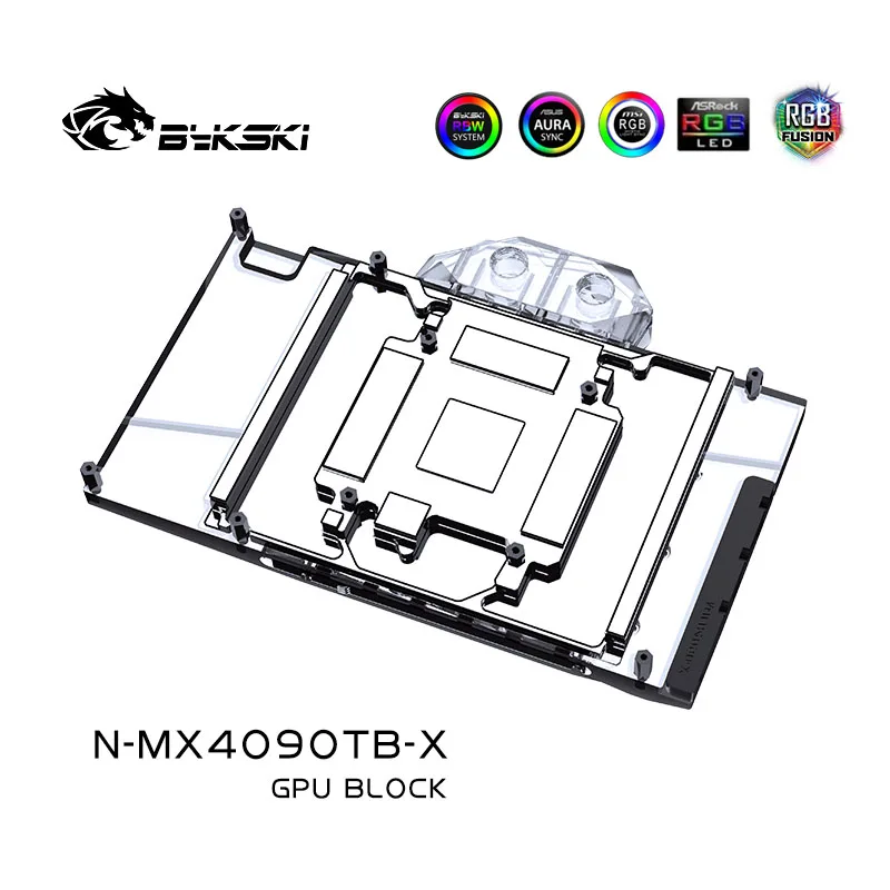 Bykski Gpu Blok Voor Maxsun Rtx4090 Turbo 24G/Palit Rtx 4090 Gamerock Oc Grafische Videokaart Waterkoeling Radiator N-MX4090TB-X