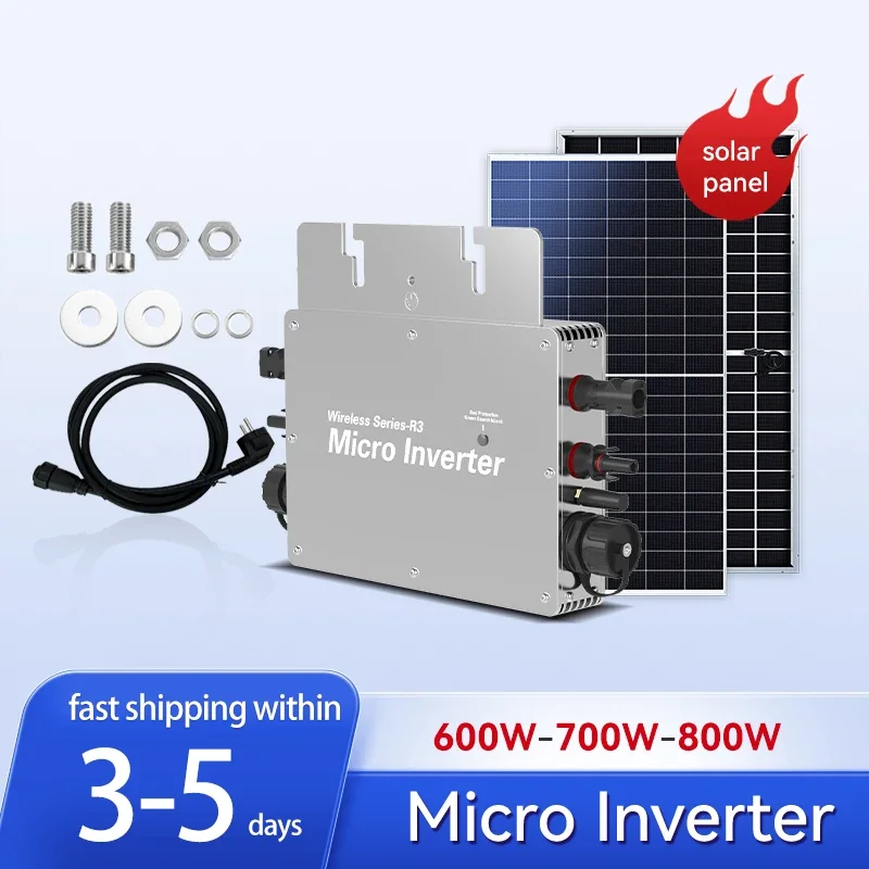 800w Micro Inverter 600w Solar Inverters 700w Microinverter 2 Solar Panels Grid Tie Inverter Micro With Mppt Tracking