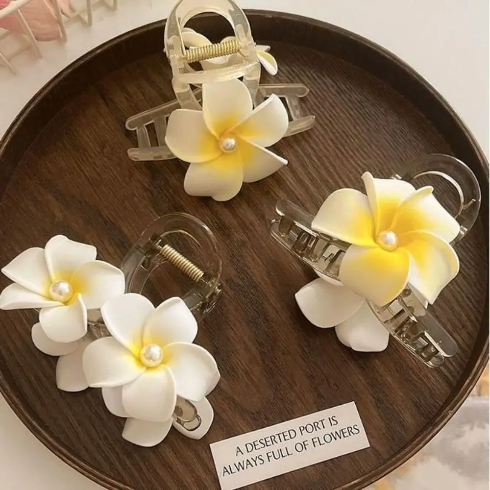 مشبك شعر على شكل زهرة بوهيمي للنساء ، موضة صيفية ، مخلب كبير الحجم ، دبوس شعر على شكل ذيل حصان حلو ، إكسسوارات جديدة